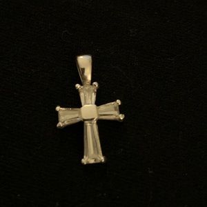 Sterling silver and rhinestone cross